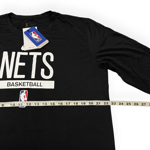 Nike Nets DriFit Team Issue Long Sleeve Pregame Shirt NBA Men's Size XL-TALL - Picture 5 of 7